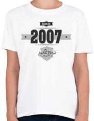 printfashion born-in-2007-(dark&lightgrey) - Gyerek póló - Fehér (476839)