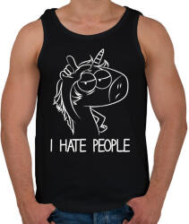 printfashion Antiszociális unikornis - Férfi atléta - Fekete (1293432)