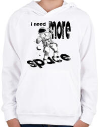 printfashion I need more space - Gyerek kapucnis pulóver - Fehér (4657206)