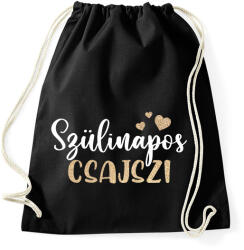 printfashion szülinapos csajszi - Sportzsák, Tornazsák - Fekete (6042269)