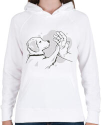 printfashion Kutya gazdi - Női kapucnis pulóver - Fehér (12003098)