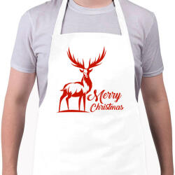 printfashion Deer Merry Christmas - Kötény - Fehér (4908757)