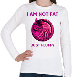 printfashion Fluffy cat - Női hosszú ujjú póló - Fehér (6312902)
