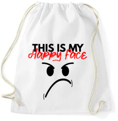printfashion This is My happy face - Sportzsák, Tornazsák - Fehér (4677550)
