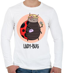 printfashion Lady-Bug - Férfi hosszú ujjú póló - Fehér (15940141)
