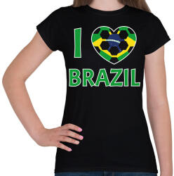 printfashion I love Brazil - Női póló - Fekete (10788299)