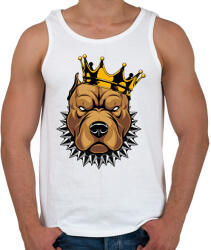 printfashion Pitbull király - Férfi atléta - Fehér (2950226)