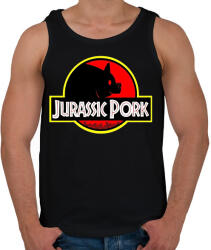 printfashion Jurassic Pork - Férfi atléta - Fekete (16829129)