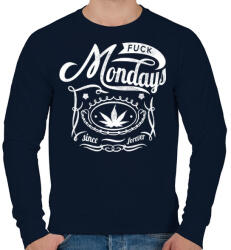 printfashion Már megint hétfő - Férfi pulóver - Sötétkék (67913)