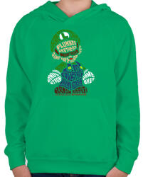 printfashion Szerelő - Gyerek kapucnis pulóver - Zöld (71556)