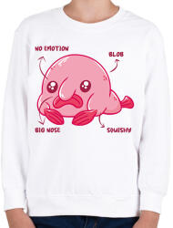 printfashion Blobfish anatómia - Gyerek pulóver - Fehér (14595877)