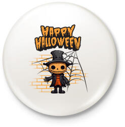 printfashion Happy Halloween tökfej - Kitűző, hűtőmágnes - Fehér (14660202)