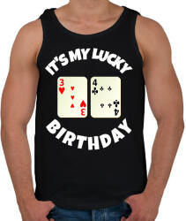 printfashion 34 POKER SZÜLINAP - Férfi atléta - Fekete (9830421)