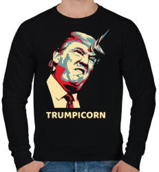 printfashion Trump unikornis - Férfi pulóver - Fekete (2478309)