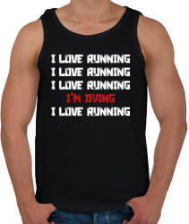 printfashion I love running - Férfi atléta - Fekete (7357828)