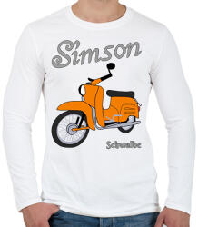 printfashion Simson schwalbe - Férfi hosszú ujjú póló - Fehér (2934334)