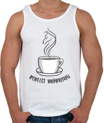 printfashion Coffee - perfect morning - Férfi atléta - Fehér (4368283)