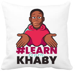 printfashion Learn from Khaby - Párnahuzat, Díszpárnahuzat - Fehér (5230178)