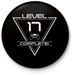 printfashion level-complete-17-white - Kitűző, hűtőmágnes - Fekete (3095428)