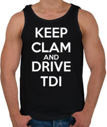 printfashion Keep Clam and Drive TDI - Férfi atléta - Fekete (5338968)