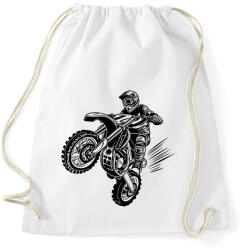 printfashion motocross - Sportzsák, Tornazsák - Fehér (16090413)