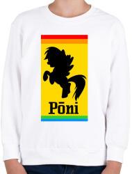 printfashion Póni - Ferrari paródia - Gyerek pulóver - Fehér (1104301)