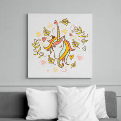 printfashion Unikornis - Vászonkép - Fehér (6634130)