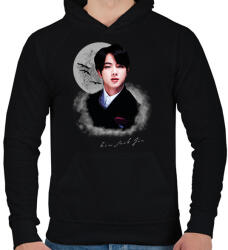 printfashion Kim Seok Jin - Férfi kapucnis pulóver - Fekete (5729352)