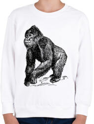 printfashion Gorilla - Gyerek pulóver - Fehér (10595453)
