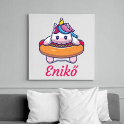 printfashion Unikornis - Névvel - Vászonkép - Fehér (6640523)