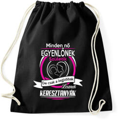 printfashion Keresztanyák - Sportzsák, Tornazsák - Fekete (954716)