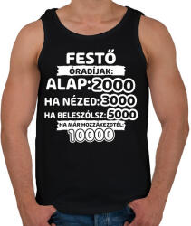 printfashion Festő óradíjak - Férfi atléta - Fekete (9398649)