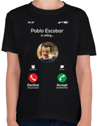 printfashion Escobar calling 2 - Gyerek póló - Fekete (12587680)