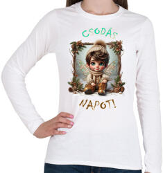 printfashion Csodás napot! - Női hosszú ujjú póló - Fehér (15337108)
