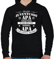 printfashion Juventusos apa - Férfi kapucnis pulóver - Fekete (10855103)