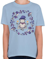 printfashion Béka és magic mushrooms - Gyerek póló - Világoskék (5642235)