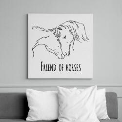 printfashion Friend of horses - Vászonkép - Fehér (6640819)