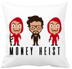 printfashion Money Heist - Párnahuzat, Díszpárnahuzat - Fehér (3178010)