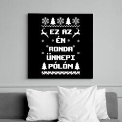 printfashion Ez az én ronda ünnepi pólóm karácsonyi póló - Vászonkép - Fekete (9387530)