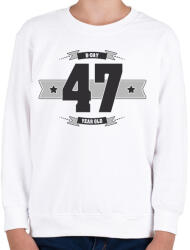 printfashion b-day-47-dark-lightgrey - Gyerek pulóver - Fehér (512063)