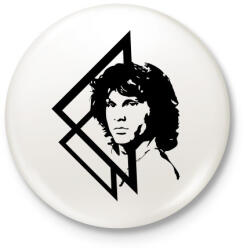 printfashion Jim Morrison - Kitűző, hűtőmágnes - Fehér (3076335)