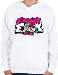 printfashion FNF - Gyerek kapucnis pulóver - Fehér (5669772)