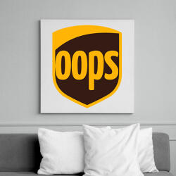 printfashion OOPS - Vászonkép - Fehér (6625746)
