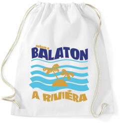 printfashion Nekem a Balaton a Riviéra - Sportzsák, Tornazsák - Fehér (16399504)