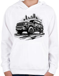 printfashion Terepjáró - Gyerek kapucnis pulóver - Fehér (15350574)