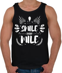printfashion Smile every miles - Férfi atléta - Fekete (7357829)