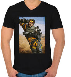 printfashion Mirage - Apex Legends - Férfi V-nyakú póló - Fekete (1366410)