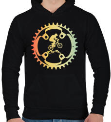 printfashion MOUNTAIN BIKE - Férfi kapucnis pulóver - Fekete (5012040)