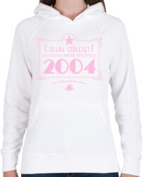 printfashion csillag-2004-pink - Női kapucnis pulóver - Fehér (555571)