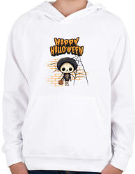 printfashion Happy Halloween tökfej - Gyerek kapucnis pulóver - Fehér (14631875)